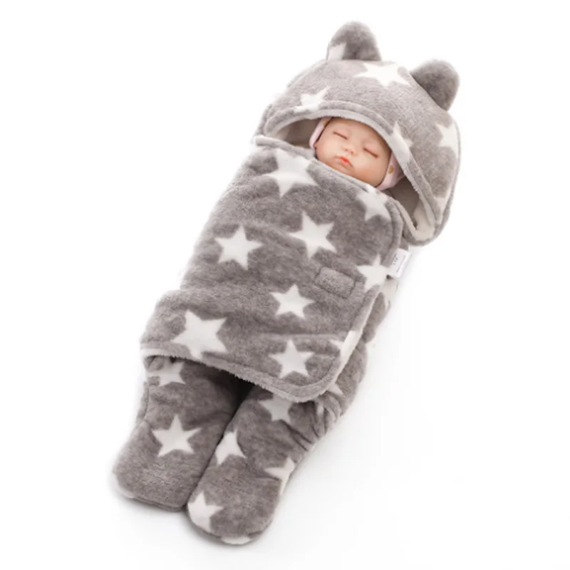 

Baby Blanket Newborn Baby Swaddle Wrap Soft Winter Thicken Infant Bedding Receiving Blanket Envelope Baby Stroller Sleeping Bag