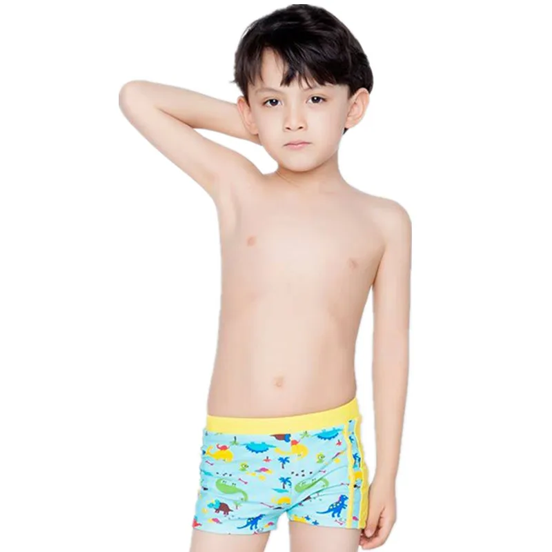Funfeliz/детская одежда для купания купальный костюм для мальчиков от 5 до 15 лет, купальный костюм для мальчиков-подростков синий, красный, зеленый детский купальный костюм для бассейна - Цвет: blue