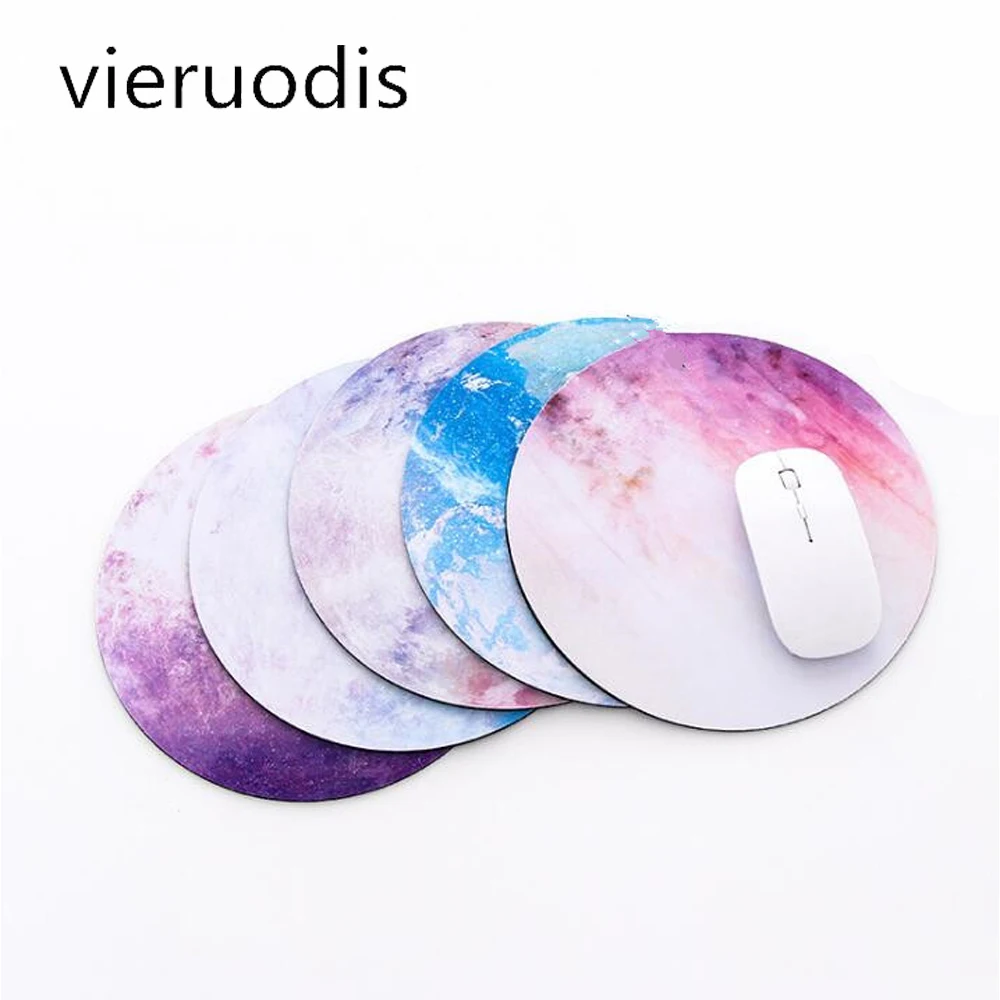

1PCS Ultra Soft Planets Star Pattern Round Mouse Pad 8 Kind of Star Mouse Mat for Gift/game/office Tablet Mats Random Style