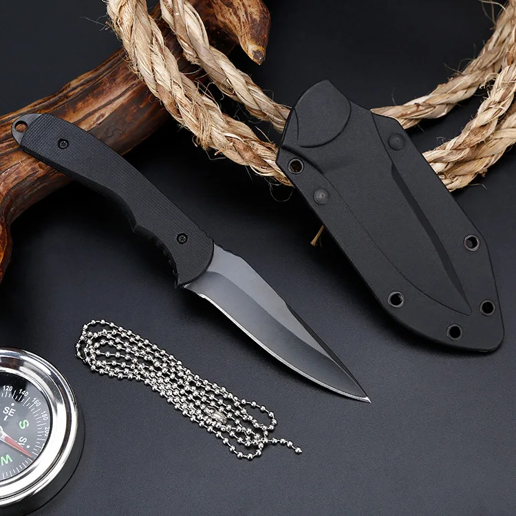 

Small black fixed Blade pocket knife multifunction hand tool edc outdoor camping knives SDIYABEIZ