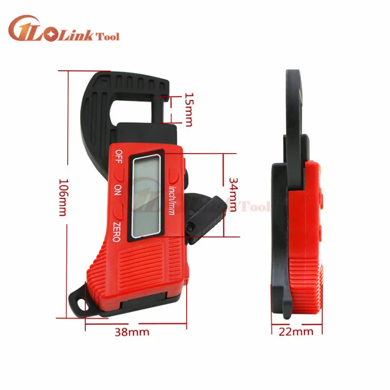 Точные цифровые Толщина датчик измерительный прибор тестер микрометра 0-12,7 мм 0,01 цифровой толщиномер