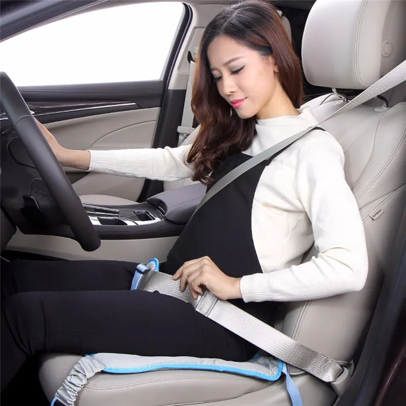 Автомобильный ремень для беременных Регулируемый регулятор ремня безопасности для беременных женщин подушка для автомобильного сиденья для вождения защитная накладка с плечом ремень безопасности для беременных - Название цвета: Sky Blue