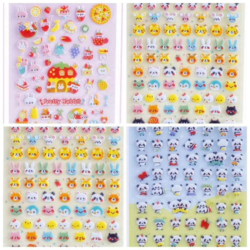 Best Seller Kids Puffy Sticker Cartoon Animal Stickers Diy Eva Foam