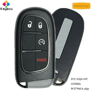 

KEYECU Smart Remote Control Key With 3 1/ 4 Buttons & 433MHz & PCF7945A Chip - FOB for RAM 1500 2500 3500 2013-2019 FCC: GQ4-54T