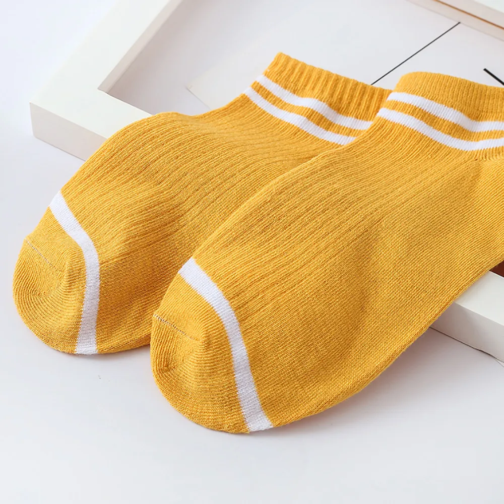 Новое поступление; модные простые удобные хлопковые носки унисекс в полоску; 1 пара; короткие носки до лодыжки; mujer divertido