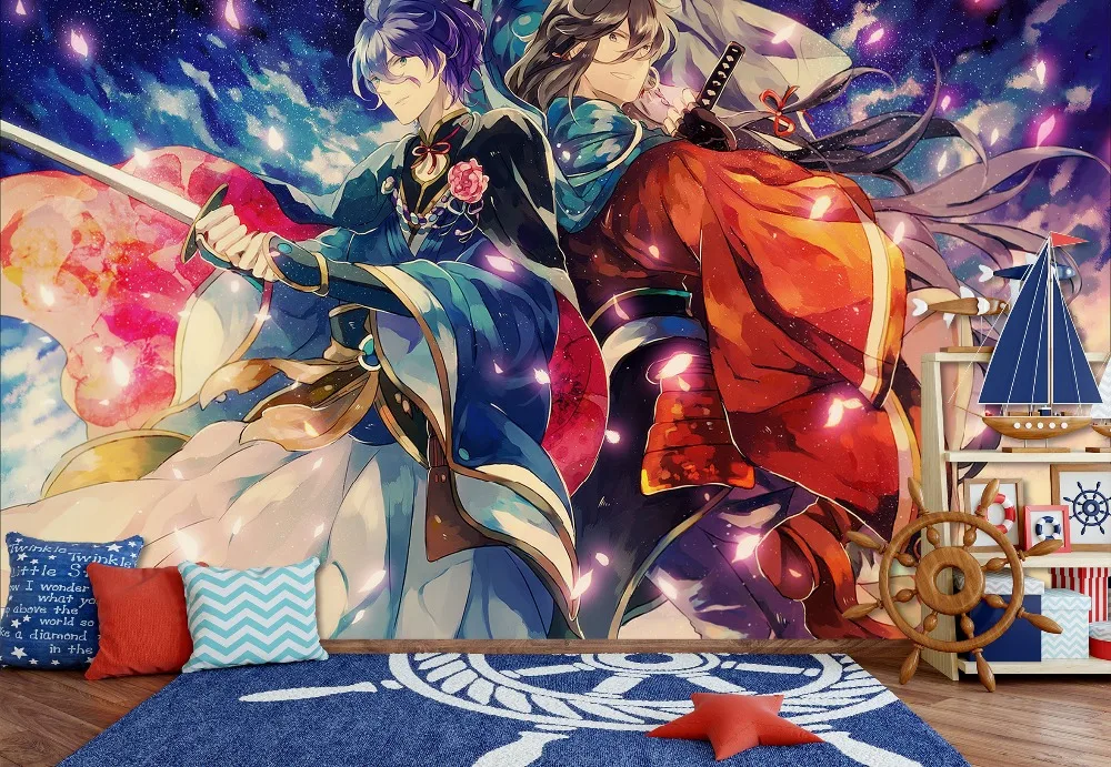 [Self Adhesive] 3D Touken Ranbu 605 Japan Anime Wall Paper mural Wall
