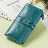 Contact's Genuine Leather Women Wallet Female Coin Purse Long Walet Zipper cartera mujer Phone Pocket Money Bag Lady Card Holder ► Photo 1/6