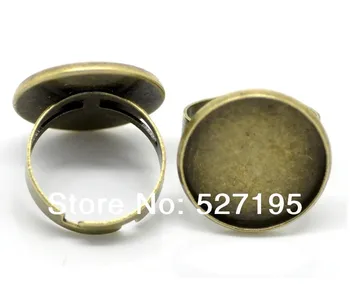

Wholesale Antique Bronze Ring Blank Base with Bezel Setting Tray fit for 20mm Cameo Cabochons