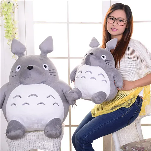 Fancytrader Rare Item New Pop Cute Giant Totoro Plush Toy Cartoon Stuffed Totoro Cat Grey Anime Doll 65cm Best Gift Choice (8)