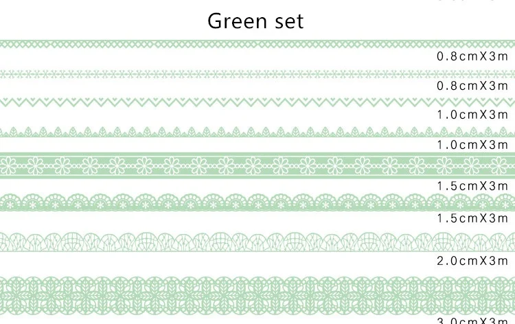 8 шт. кружевной набор декоративного скотча Васи 8 мм 10 мм 15 мм декоративные цветные маскирующие наклейки с лентами для дневника книги альбом Скрапбукинг подарок DIY A6405