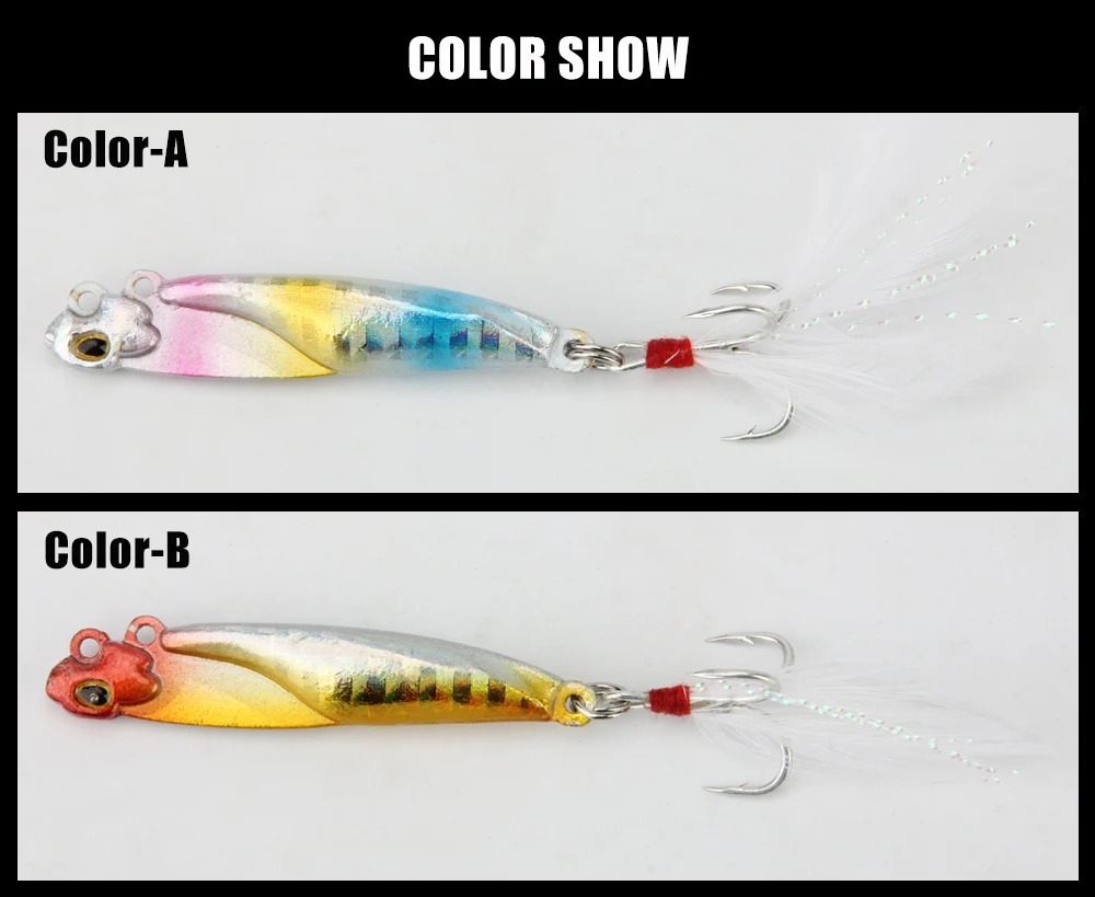 New Metal Fishing Lures 10g 15g Vibrations Spoon Lure Casting Jigs 3D Eyes Artificial Freshwater Saltwater Fishing Lure  (4)