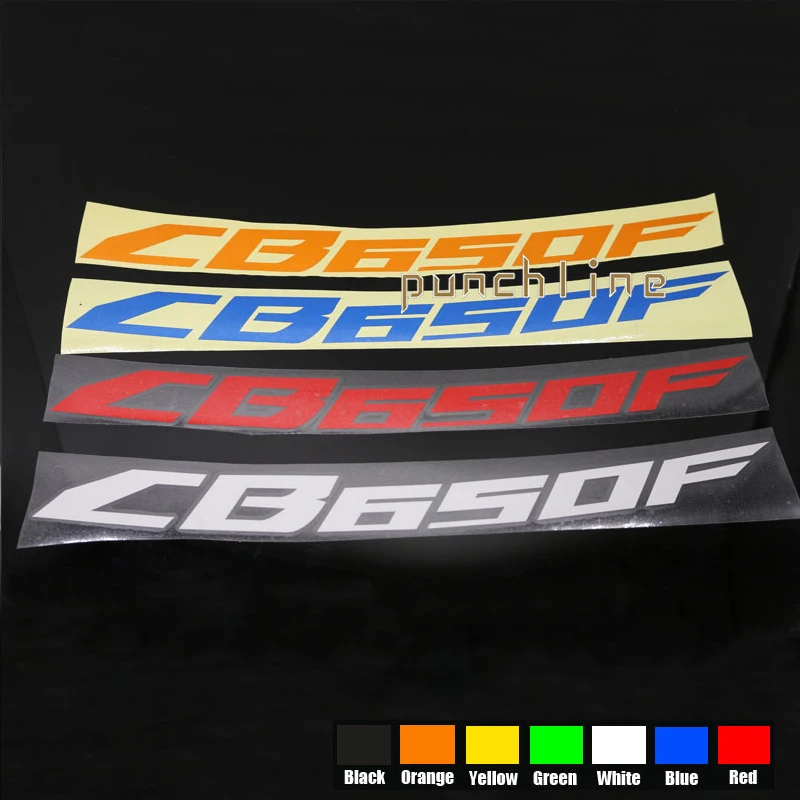 

Fit For HONDA CB650F CB 650F Motorcycle Front & Rear CUSTOM INNER RIM DECALS WHEEL Reflective STICKERS STRIPES