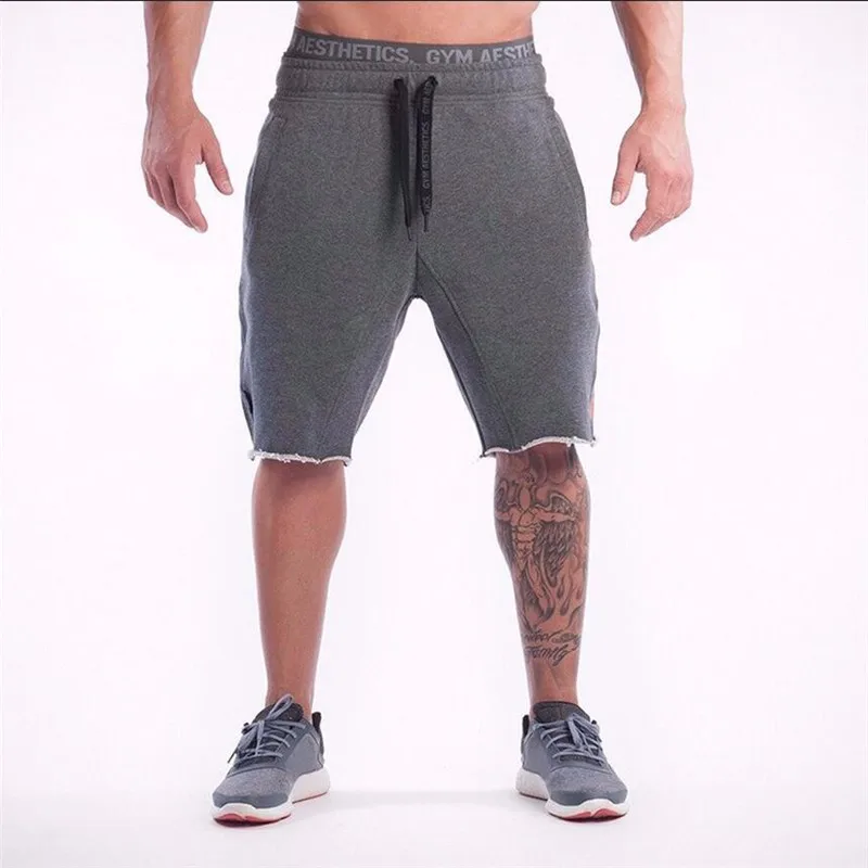 

New Fashion Men Sporting Beaching Shorts Trousers Cotton Bodybuilding Sweatpants Fitness Short Jogger Casual Gyms Men Shorts