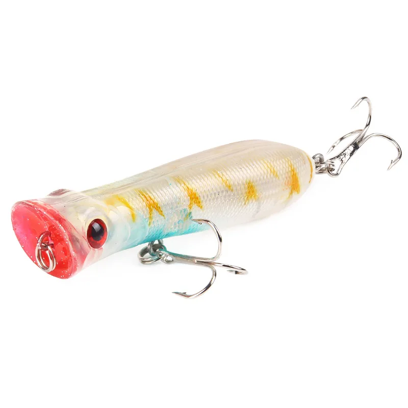 Popper Lures Bait 10 Colors 8cm/11.5 G Artificial Bionic Minnow Fish Bait Black Hook Plastic Hard Bait Fishing Gear jooyoo