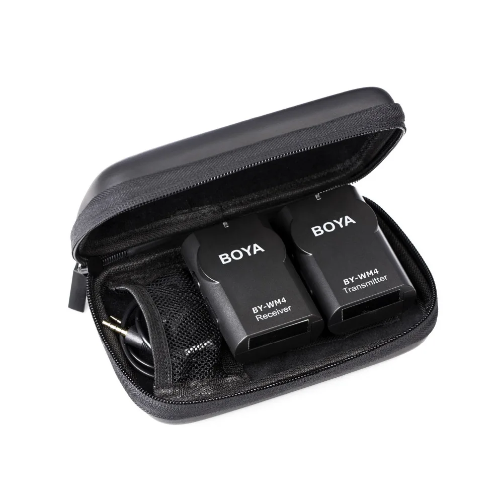 BOYA-BY-WM4-Wireless-Lavalier-Microphone-system-for-Canon-Nikon-Sony-Panasonic-DSLR-Camera-Camcorder-iphone (4)