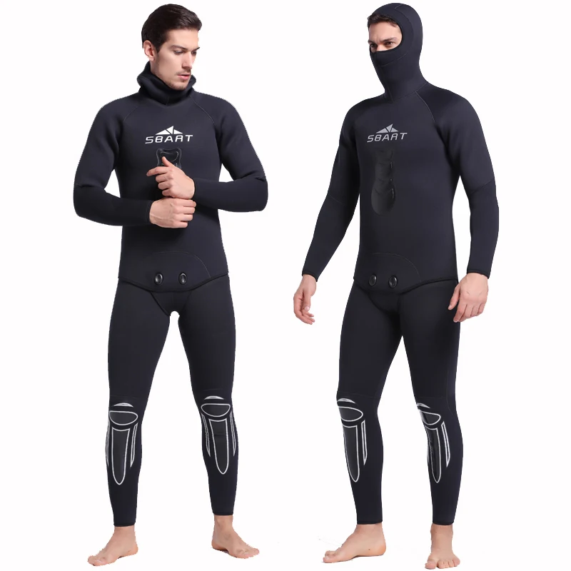 SBART Men 3mm neoprenový neoprenový neoprenový oblek s úplným udržováním teplých mikin s dvoudílným oblekem pro potápění Spearfishing Šnorchlování Wetsuits I