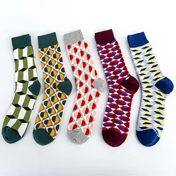 

New Product Fashion Personality Trend Breathable Tide Socks Men Cotton Casual Hip Hop Funny Lovely Sokken Harajuku Skarpetki