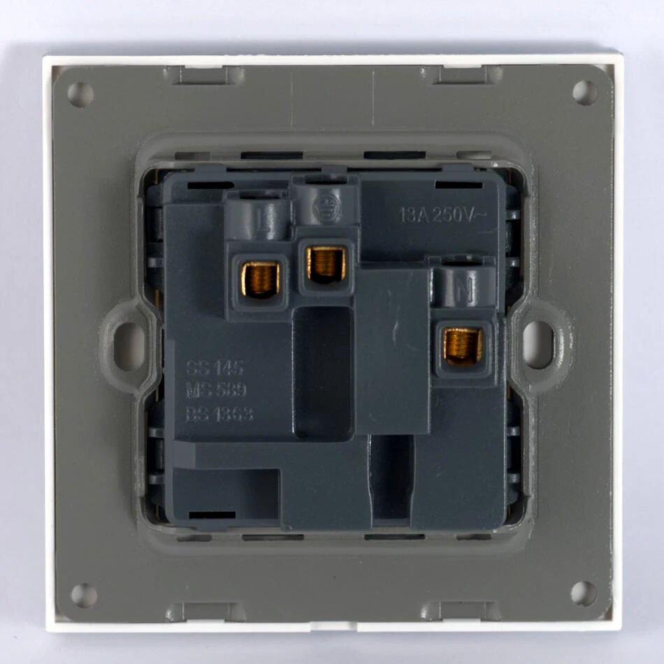 Черная кристальная стеклянная панель, настенная розетка, розетка ...