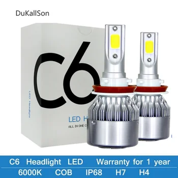 شراء50 أزواج H1 H3 LED سيارة العلوي H4 H7 H11 LED 9005 9003 9004 H8 H9 مصابيح أوتوماتيكية 12V 6000K الباردة الأبيض مصباح ليد سيارات لمبة