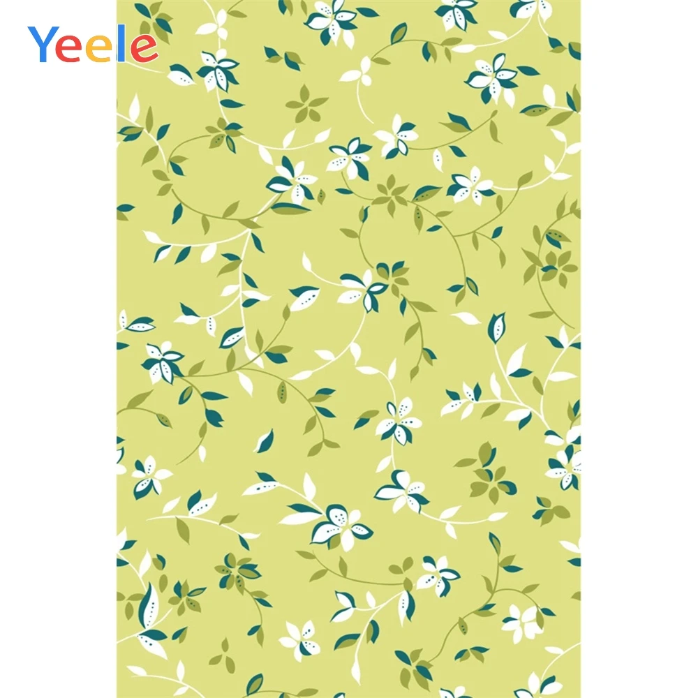 

Yeele Flowers Pattern Green Leaves Party Decoration Photography Backgrounds Personalized Photographic Backdrops For Photo Studio