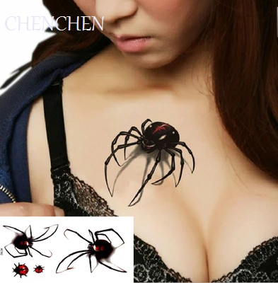 Temporary Tattoo sticker for body art 3D spider beetle bug water transfer flash tattoo fake tatoo girl men women tattoos | Красота и