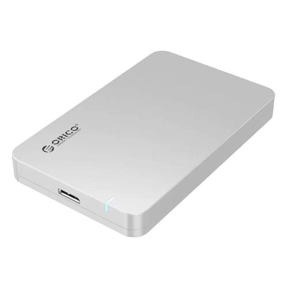 ORICO 2569S3 2,5 дюймовый внешний жесткий диск Корпус USB 3,0 инструмент бесплатно для SATA HDD и SSD(не включает жесткий диск)-черный - Цвет: Серебристый