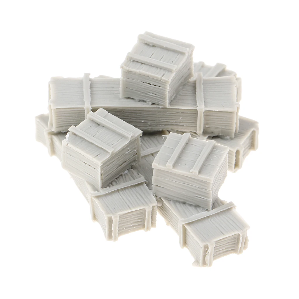 1/35 Resin Figure Kit 8 Crates Miniature War Game WWII Scenery Box Unpainted