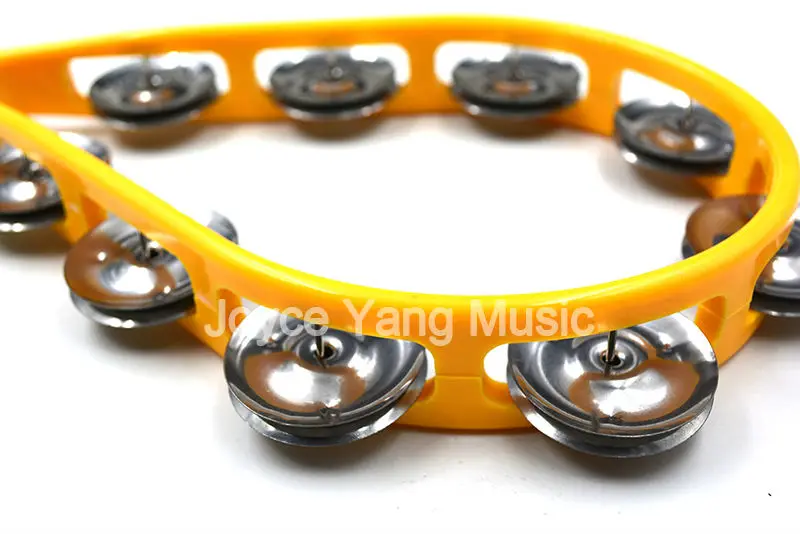Alice Racket Shape Tambourine Percussion Handbell Ring Tambourine