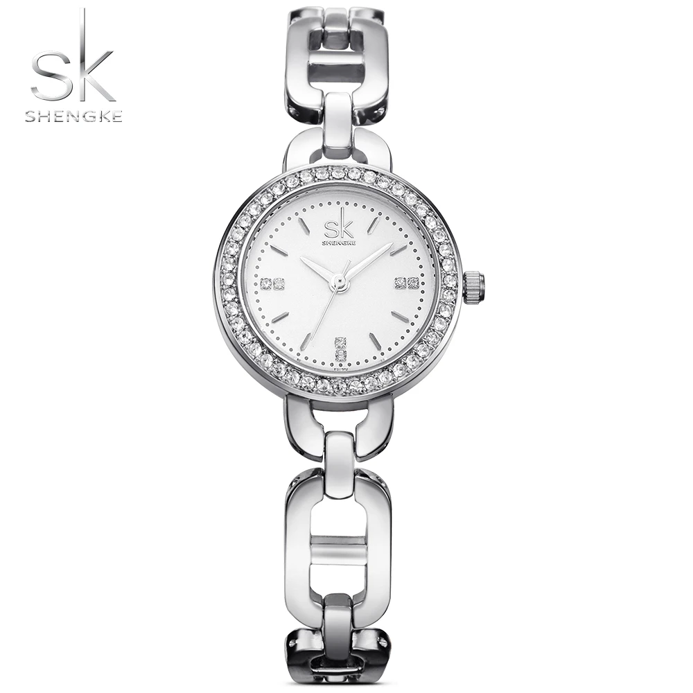 Shengke Элитный бренд дамы часы браслет модные элегантные со стразами женское