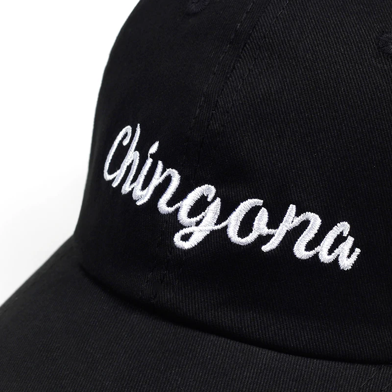 Хлопок Chingona папа шляпа унисекс вышивка бренд Бейсболка Snapback кепки s хип-хоп кость для мужчин женщин Черная винно-красная Кепка s