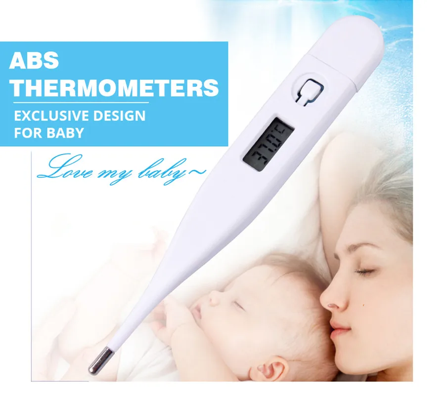 Digital LCD Oral Underarm Rectal Heating Baby Thermometer Tools High