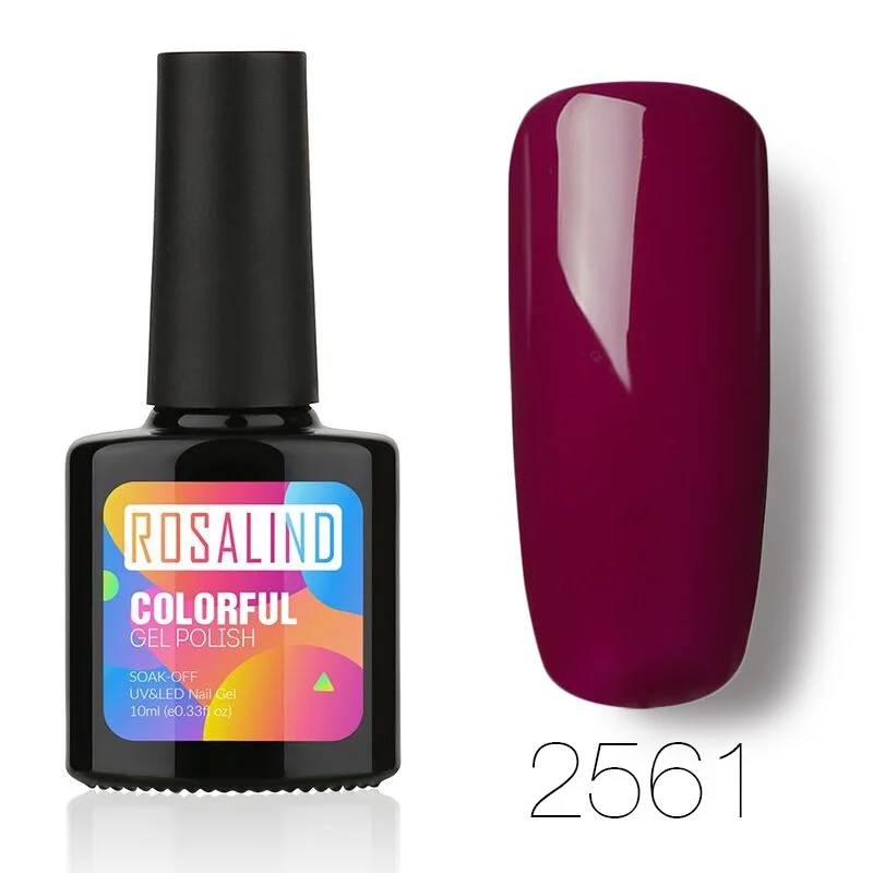 ROSALIND Гель-лак для ногтей свежий цвет Полупостоянный УФ-лак замачиваемый белый для маникюра Гибридный Гель-лак для ногтей - Цвет: 2561