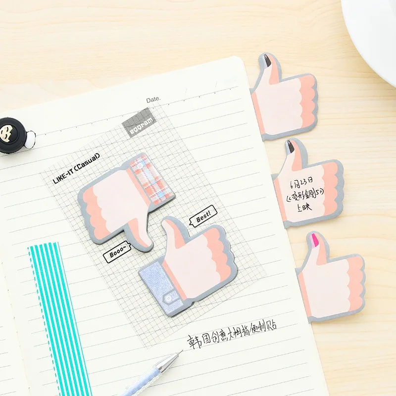 

Kawaii Thumb Notebooks Writing Memo Cute Cartoon Office Sticky School Supplies Kid Stationery Note Page Guestbook Sticky Note