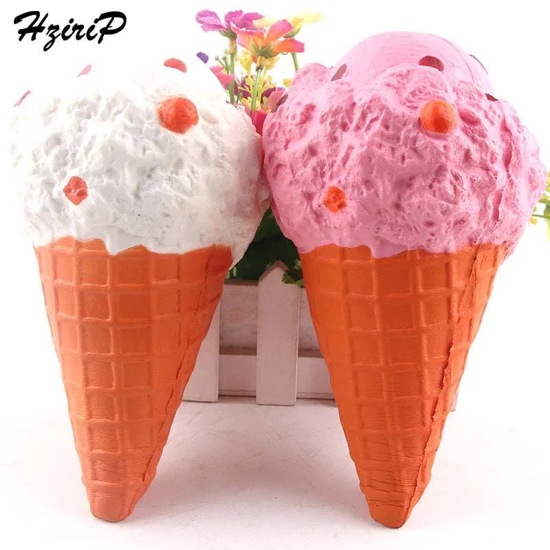 

HziriP Large 20CM Ice Cream Squishy 5PCS Lovely Soft Slow Rising Pink Simulation Food Model Toy Decoration Kids For Gifts