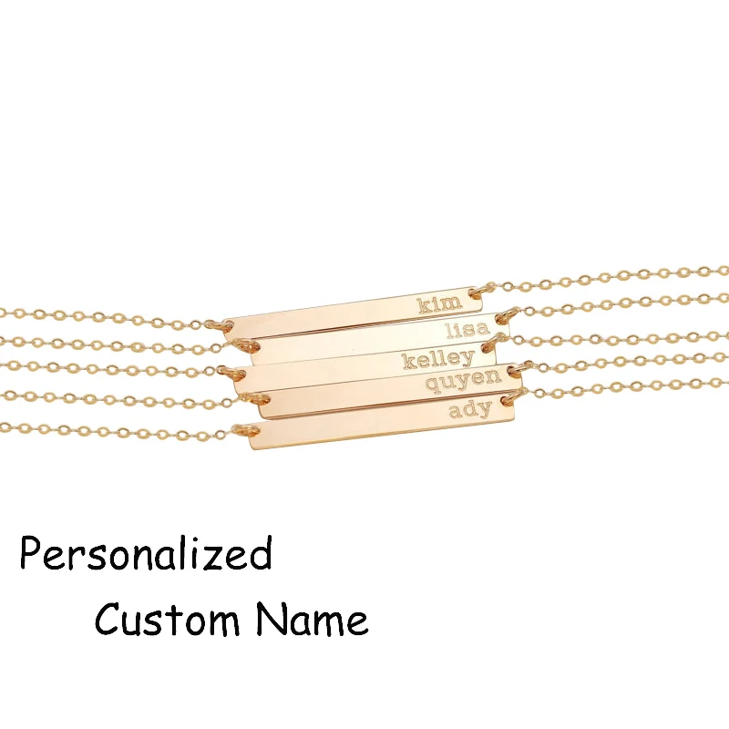 DUOYING-Necklace-For-Women-35-6mm-Gold-Color-Bar-Custom-Engraved-Name-Necklace-Personalized-Initial-Necklace