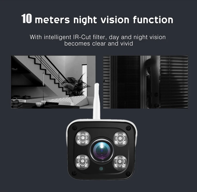 Lintratek Surveillance Wifi Security Camera HD 720P Cloud Storage Bullet IP Camera 4 IR lights Indoor/Outdoor Wi-fi Camera Lintratek Surveillance Wifi Security Camera HD 720P Cloud Storage Bullet IP Camera 4 IR lights Indoor/Outdoor Wi-fi Camera
