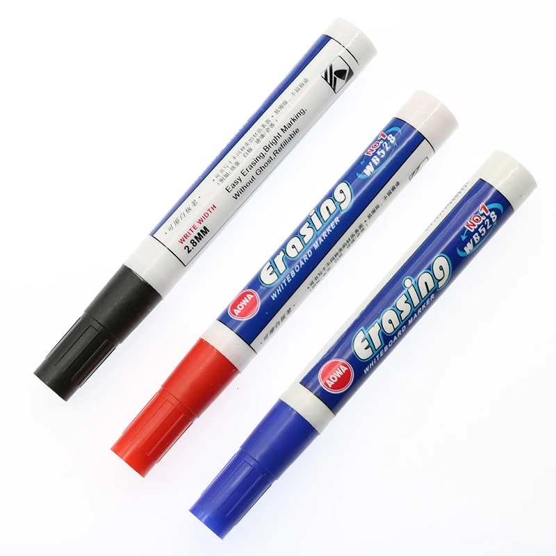 

10 Pieces / Batch White Board Mark Red Black Ink Pen Billboard Criativas Canetas Stationery Office Supplies School