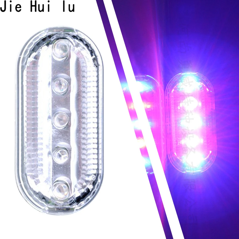 

1Pcs Bike Night Light USB Charging Blue Red LED Strobe Flashing Shoulder Traffic Warning Signal Lamp Party Atmosphere Led Lights