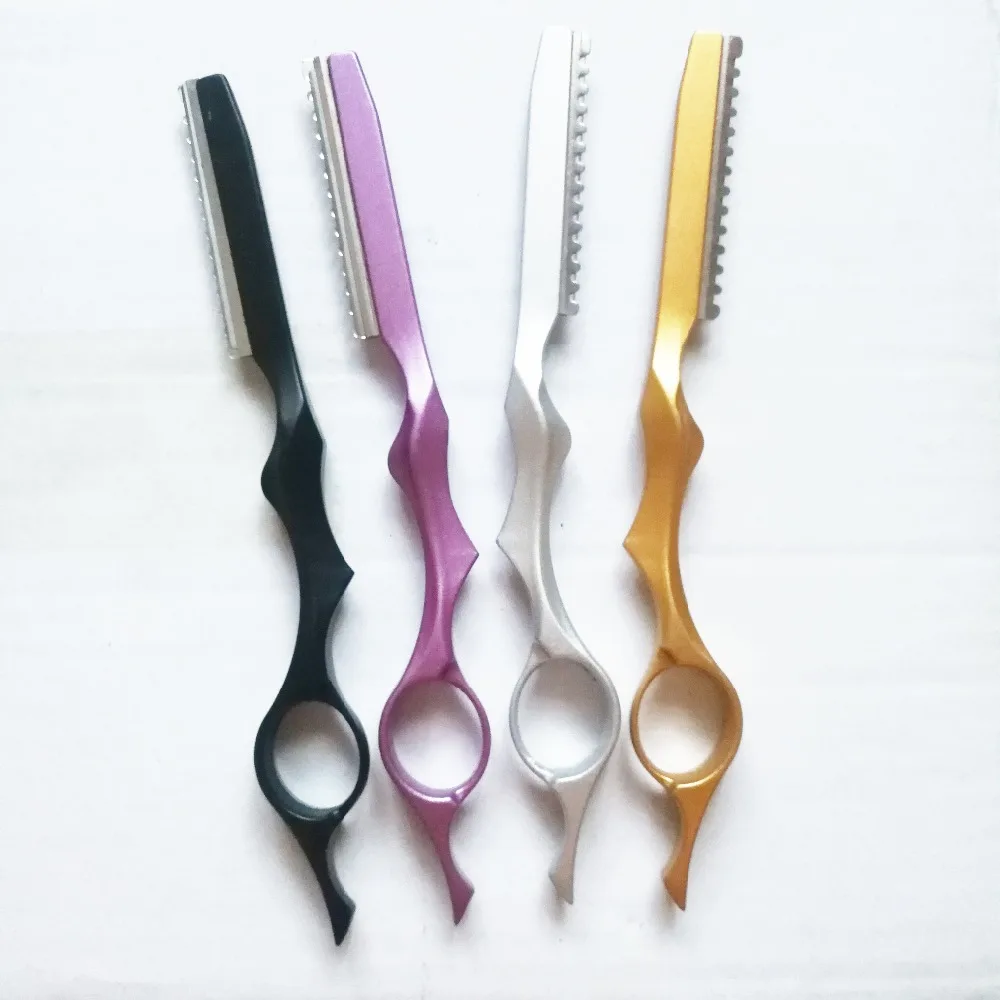 

10pcs blade+1pcs Thinning Scissors Barber Feathering Stylist Grooming Hairdressing Hair Salon Stainless Steel Professional tool