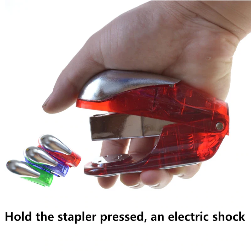 

Fashion Multicolor Party Relax Electric Shock Stapler Realistic Decor Electric Stapler Toy Stapler Prank Toy Entertainment