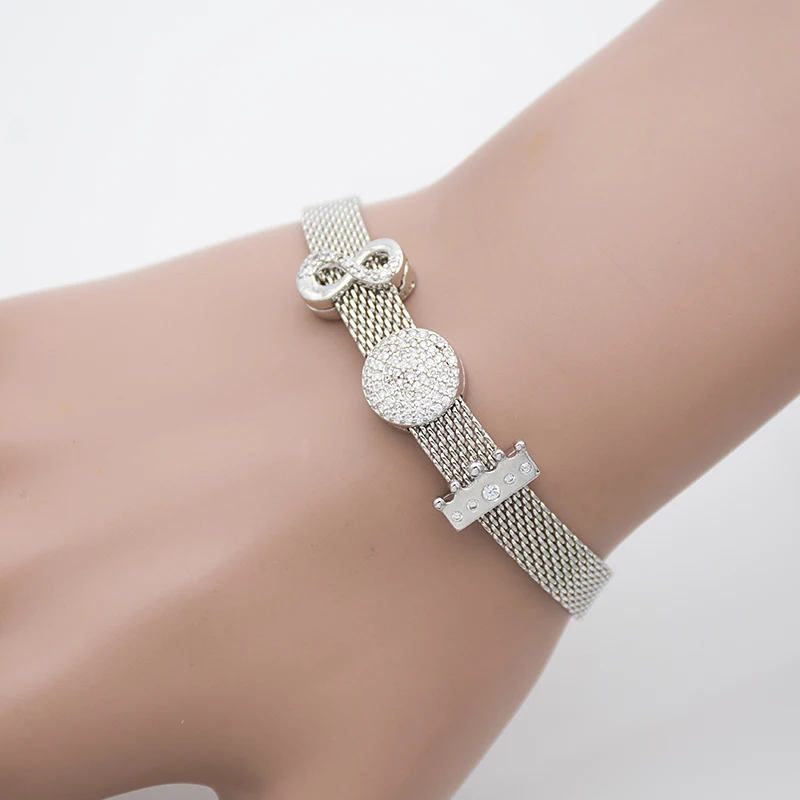 

Mingshang REFLEXIONS mesh BRACELET I'M queen women's charm Bracelet Mother's Day gift