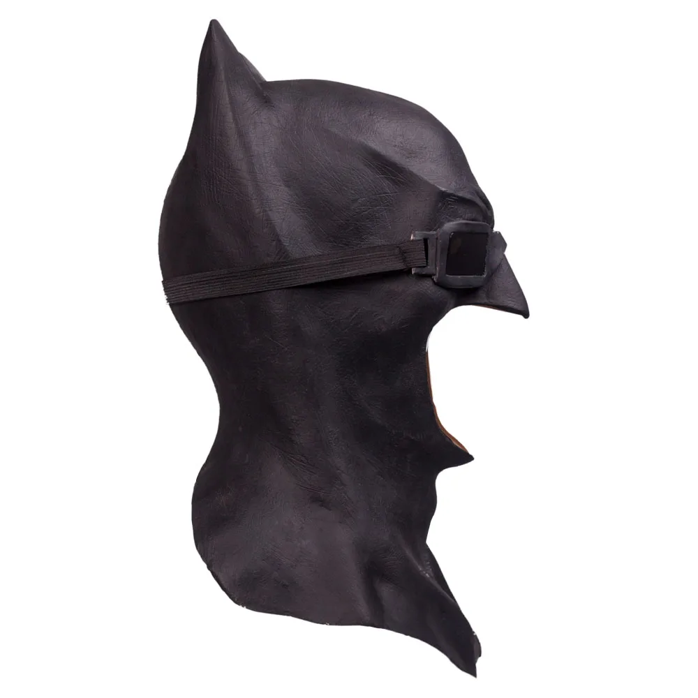 Full Head Batman Dark knight Bruce Wayne Superhero Latex Black Cosplay Props Mask Eyeglasses Party Halloween (4)