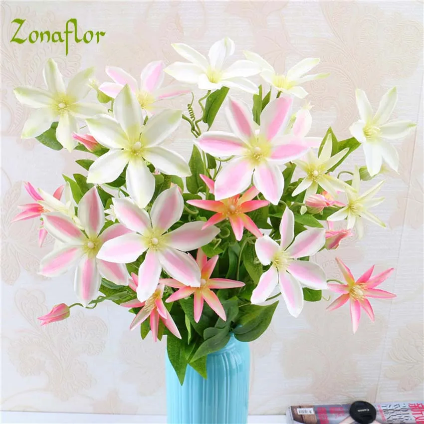 

Zonaflor Lotus Artificial Flowers Silk Fall 3 Branch/Bouquet Ornament Supplies Wedding Decoration Fake Flower For Home Decor