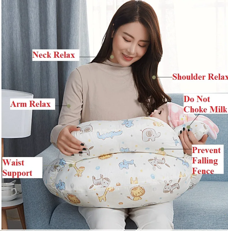 Грудное вскармливание подушка для талии Поддержка мультфильм Подушка для младенца кормление грудью подушка для младенцев Дети Обучение сидеть подушки