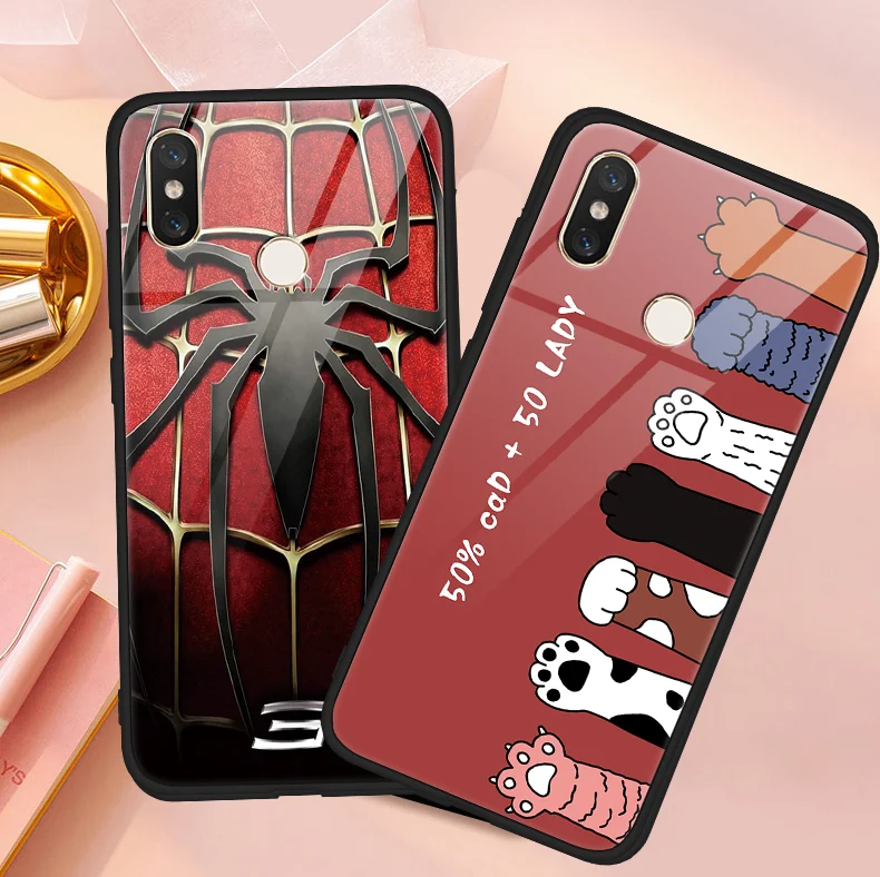 

For TPU Xiaomi Redmi 5 5Plus Note 5 6 Pro S2 Tempered glass Fundas Unicorn Cover Animal Coque Soft For Xiaomi Redmi note 5 Case