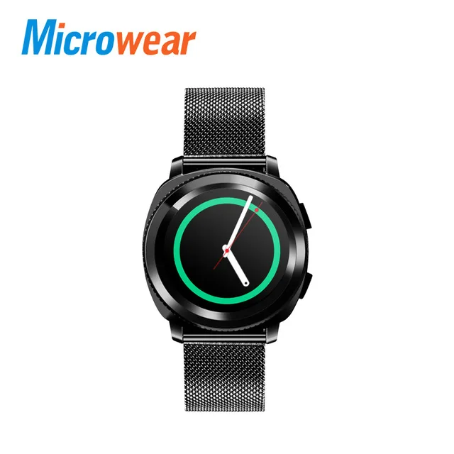 Microwear L2 Смарт-часы smartwatch Bluetooth вызова для плавания Водонепроницаемый IP68 BT трекер сна спортивные часы сердечного ритма сидячий - Цвет: Black Steel