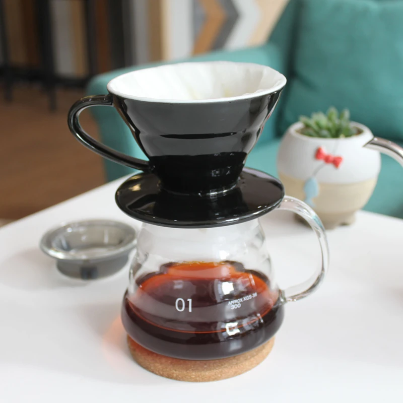 DIY Pour Over Coffee Maker Sets V 60 Dripper Glass Server Bamboo Stand Kitchen Gadgets Hand Drip Holder In Pots From Home DIY Pour Over Coffee Maker Sets V 60 Dripper Glass Server Bamboo Stand Kitchen Gadgets Hand Drip Holder In Pots From Home