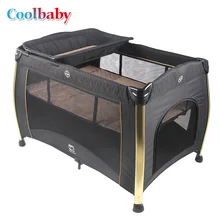 Coolbay P070 детская кровать с забором, детская кроватка, высокое качество складной легко носить с собой многофункциональный