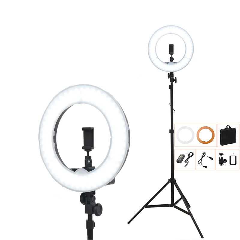 

Photo Ring LED 5500K 240LED 55W Photographic Lighting Camera Photo Studio Phone Video Photography Ring Light 2m Tripod Stand
