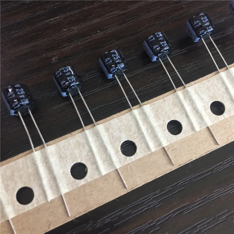 

10pcs 47uF 25V NIPPON NCC 6x5mm 25V47uF Low Profile Aluminum Electrolytic Capacitor